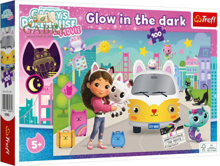 TREFL Svítící puzzle Gábinin kouzelný domek 100 dílků