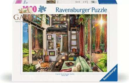 RAVENSBURGER Puzzle Chata v lese 1000 dílků