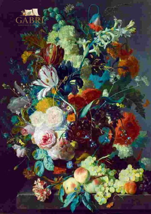 BLUEBIRD Puzzle Zátiší s květinami a ovocem 1000 dílků