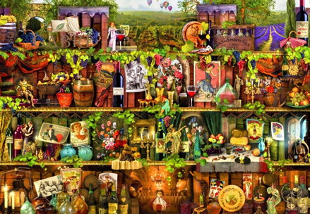 BLUEBIRD Puzzle Police s vínem 1000 dílků