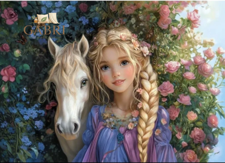 CASTORLAND Puzzle Princezna a kůň 300 dílků