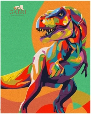 NORIMPEX Diamantové malování Tyrannosaurus v barvách 30x40cm