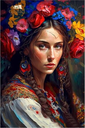 NORIMPEX Diamantové malování Slovanská žena 30x40cm