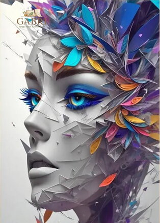 NORIMPEX Diamantové malování Abstraktní portrét ženy 30x40cm