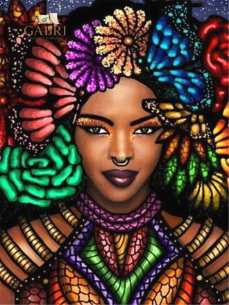 NORIMPEX Diamantové malování Africká žena 30x40cm