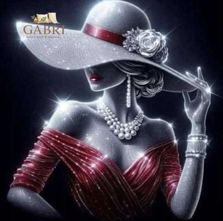 NORIMPEX Diamantové malování Dáma ve třpytivém 30x40cm