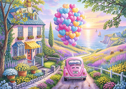 TREFL Puzzle Romantická jízda 1000 dílků