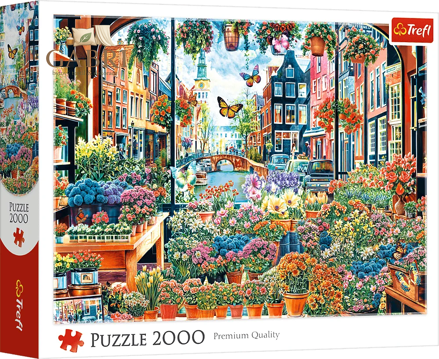 TREFL Puzzle Květinářství v Amsterdamu 2000 dílků