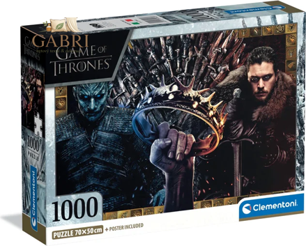 CLEMENTONI Puzzle Hra o trůny: Fantasy koláž 1000 dílků
