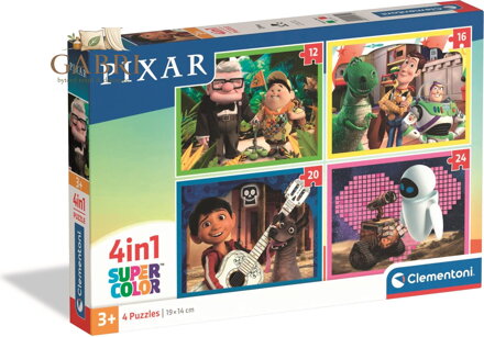 CLEMENTONI Puzzle Pohádky Pixar 4v1 (12+16+20+24 dílků)