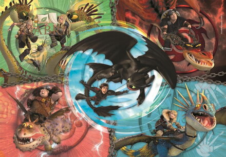 CLEMENTONI Puzzle Jak vycvičit draka 104 dílků