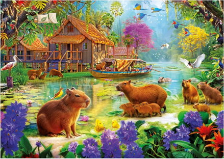 EDUCA Puzzle Vesnice kapybar 500 dílků