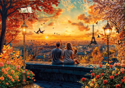 EDUCA Puzzle Zamilovaní v Paříži 1500 dílků