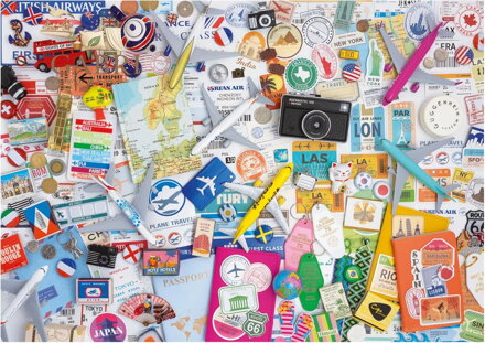 EDUCA Puzzle Cestovní koláž 1000 dílků