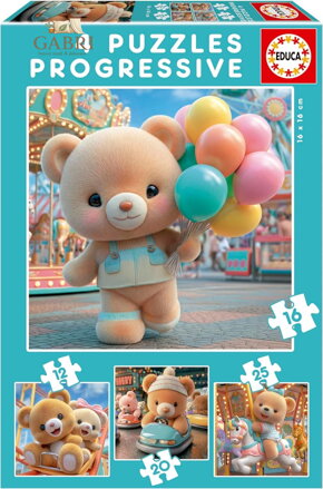 EDUCA Puzzle Medvídek 4v1 (12,16,20,25 dílků)