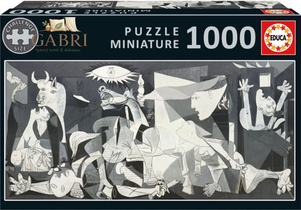 EDUCA Panoramatické miniaturní puzzle Guernica, Pablo Picasso 1000 dílků