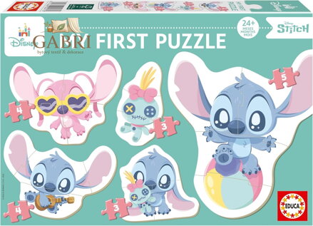 EDUCA Baby puzzle Stitch 5v1 (3-5 dílků)