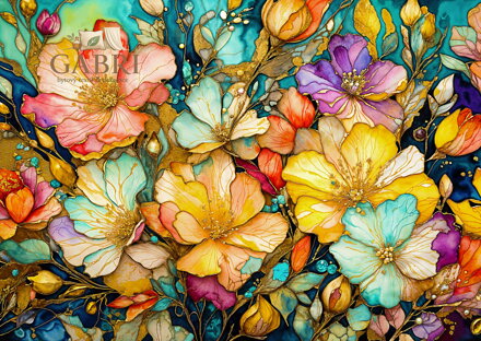 ENJOY Puzzle Luxusní květinová zahrada 1000 dílků