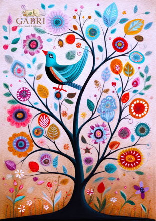 ENJOY Puzzle Kéž modrý pták štěstí přiletí na tvůj strom 1000 dílků