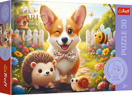 TREFL Puzzle Den s corgi 30 dílků