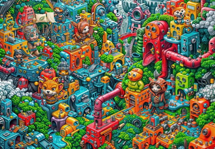 GRAFIKA Art Collection: Puzzle Robotopia 1000 dílků