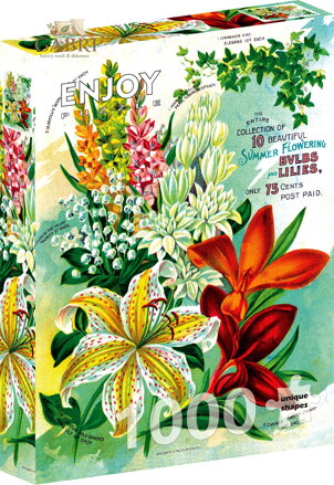 ENJOY Puzzle Vintage květinový katalog 1000 dílků