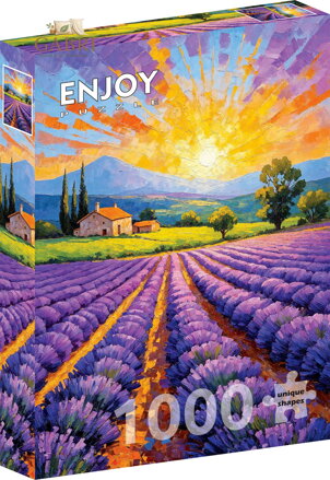 ENJOY Puzzle Levandulový západ slunce 1000 dílků