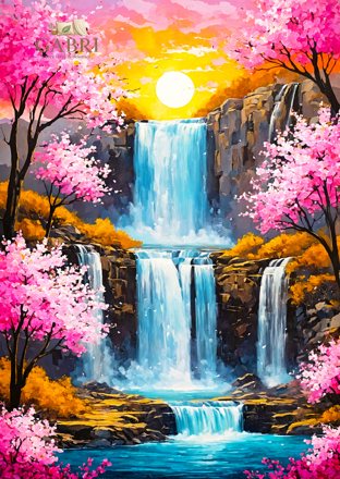 ENJOY Puzzle Třešňový vodopád 1000 dílků