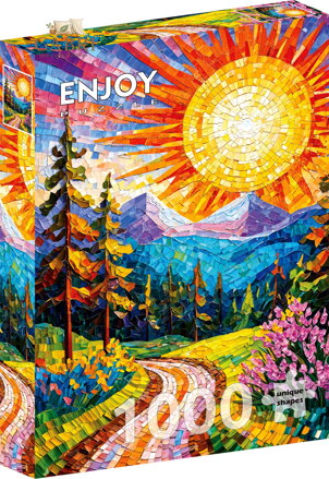 ENJOY Puzzle Mozaikový východ slunce 1000 dílků