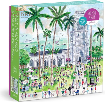 GALISON Čtvercové puzzle Neděle v Palm Beach 500 dílků
