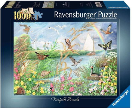 RAVENSBURGER Puzzle Norfolkské jezero 1000 dílků