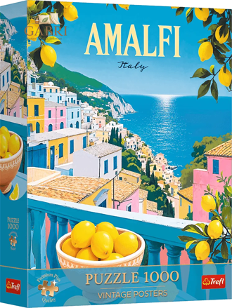TREFL Puzzle Premium Plus Vintage Posters: Amalfi, Itálie 1000 dílků