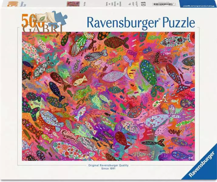 RAVENSBURGER Puzzle Fuchsiové rybky 500 dílků