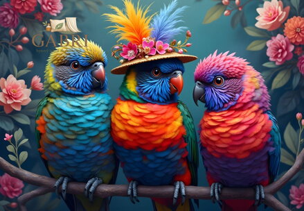 BLUEBIRD Puzzle Duhoví papoušci 1000 dílků