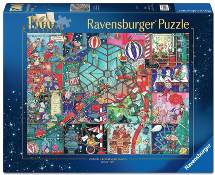 RAVENSBURGER Puzzle Dílna vánočních skřítků 1500 dílků