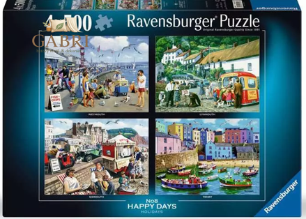 RAVENSBURGER Puzzle Happy Days č.8: Dovolená 4x500 dílků