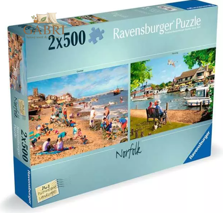 RAVENSBURGER Puzzle Picturesque Landscapes č.2: Norfolk 2x500 dílků