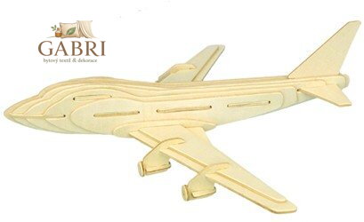 WOODEN TOY , WCK 3D puzzle Letadlo Boeing 747