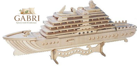 WOODEN TOY , WCK 3D puzzle Luxusní jachta