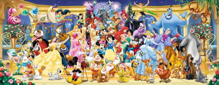 RAVENSBURGER Panoramatické puzzle Disney - Rodinná fotka 1000 dílků