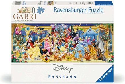 RAVENSBURGER Panoramatické puzzle Disney: Skupinové foto 1000 dílků
