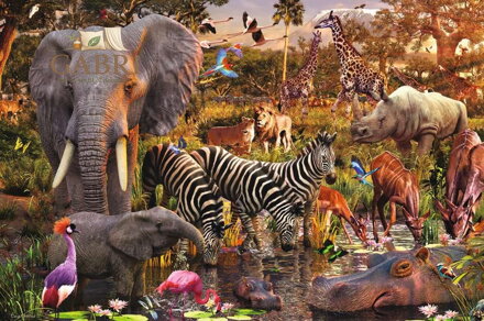 RAVENSBURGER Puzzle Africká zvířata 3000 dílků