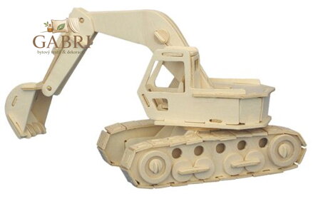 WOODEN TOY , WCK 3D puzzle Bagr