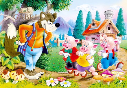 CASTORLAND Puzzle O třech prasátkách 60 dílků