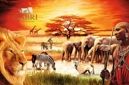 RAVENSBURGER Puzzle Savana - hrdí Masajové 3000 dílků