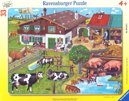 RAVENSBURGER Puzzle Zvířátka na statku 33 dílků