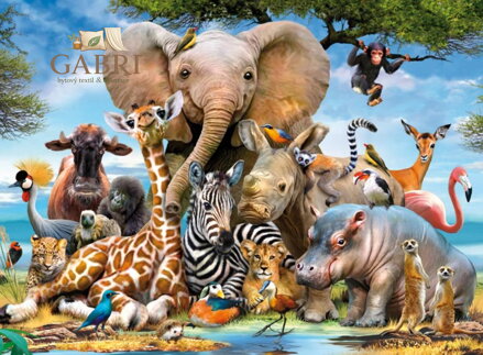 RAVENSBURGER Puzzle Kamarádi z Afriky 300 dílků