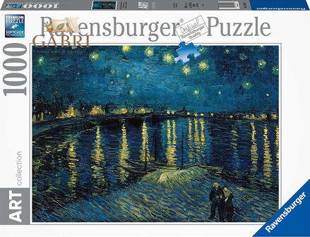 RAVENSBURGER Puzzle Art Collection: Hvězdná noc nad Rhônou 1000 dílků