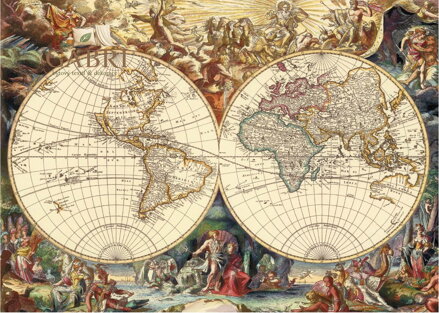 DINO Puzzle Historická mapa 1000 dílků