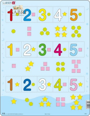 LARSEN Puzzle Počítání do pěti 15 dílků